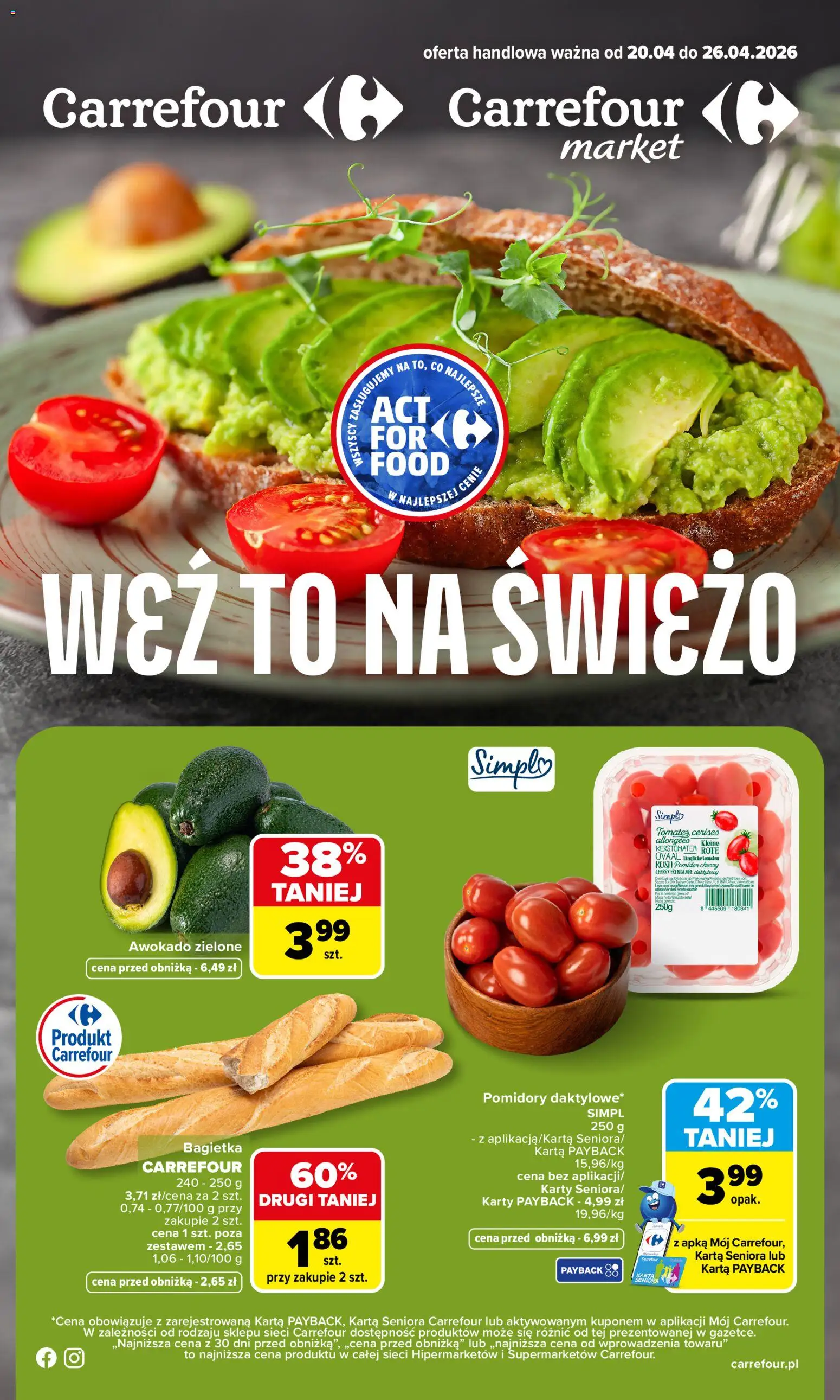 Pogląd gazetki "Carrefour gazetka - Weź to na świeżo" ze sklepu Carrefour ważnej od 20.04.2026