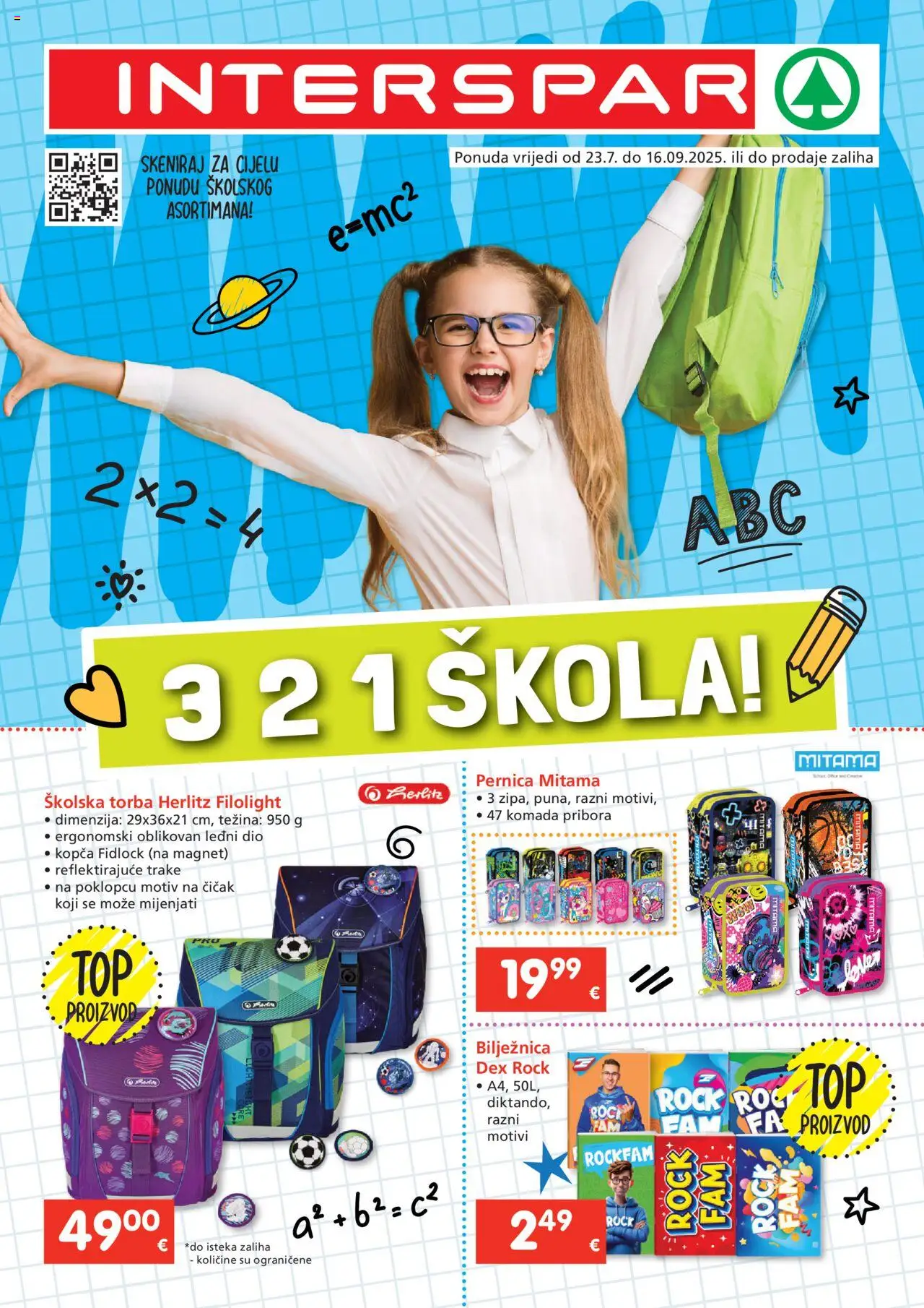 Interspar aktualni Katalog Škola vrijedi od 23.07.2025 - tjedna akcija broj stranice 1