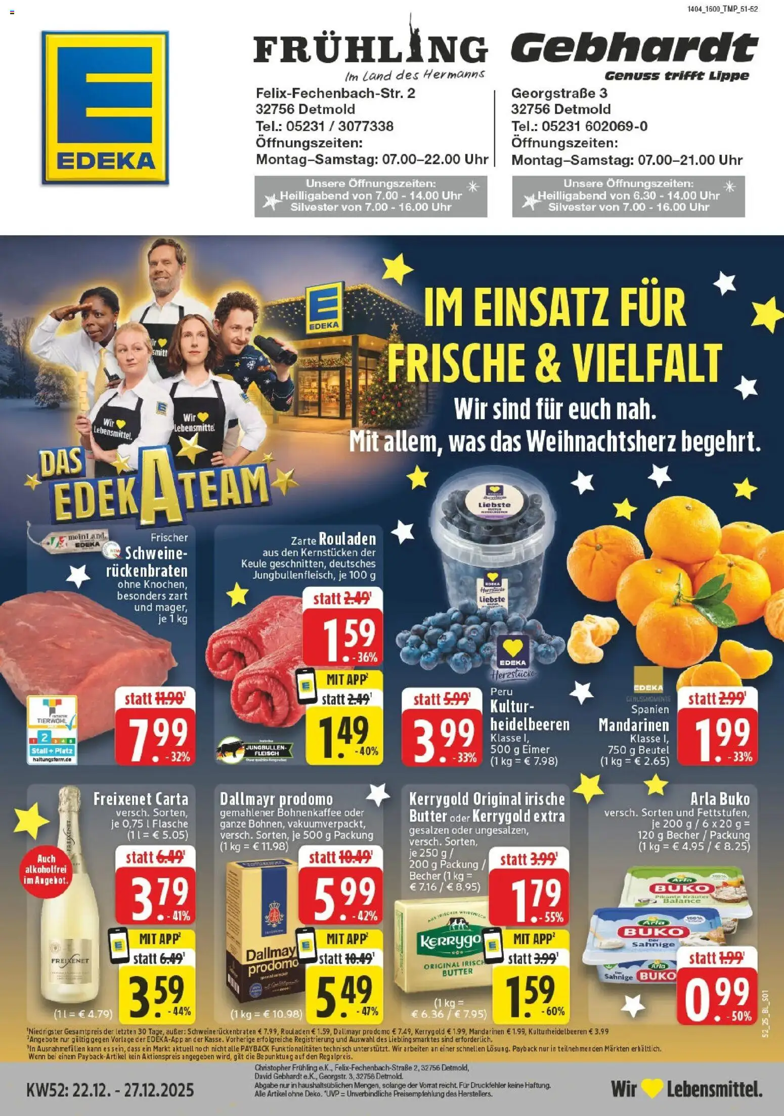 Vorschau von dem Prospekt des Geschäftes Edeka, gültig ab dem 22.12.2025