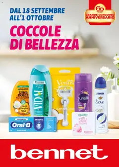 Anteprima dell'opuscolo Volantino Profumeria e Dispensa dal negozio bennet valido da 18/09/2025