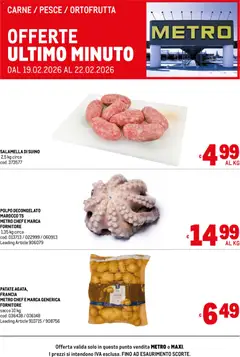 Anteprima dell'opuscolo Volantino Offerte Freschissimi dal negozio Metro valido da 19/02/2026