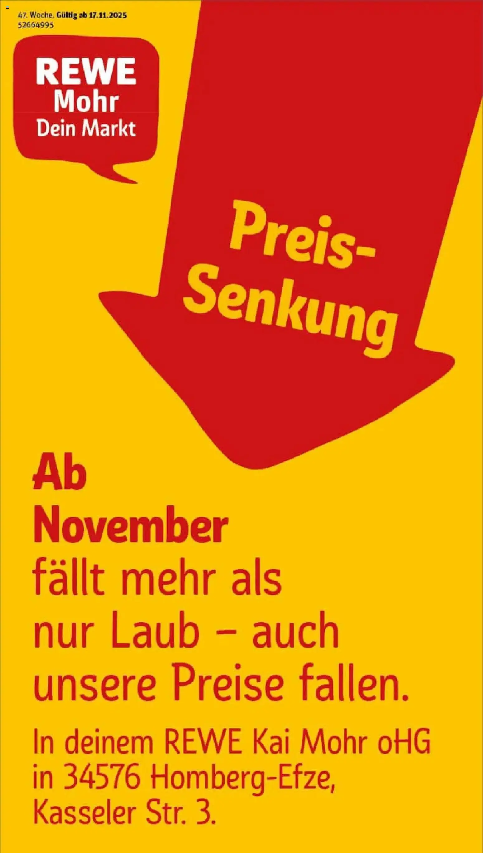Vorschau von dem Prospekt des Geschäftes Rewe, gültig ab dem 17.11.2025