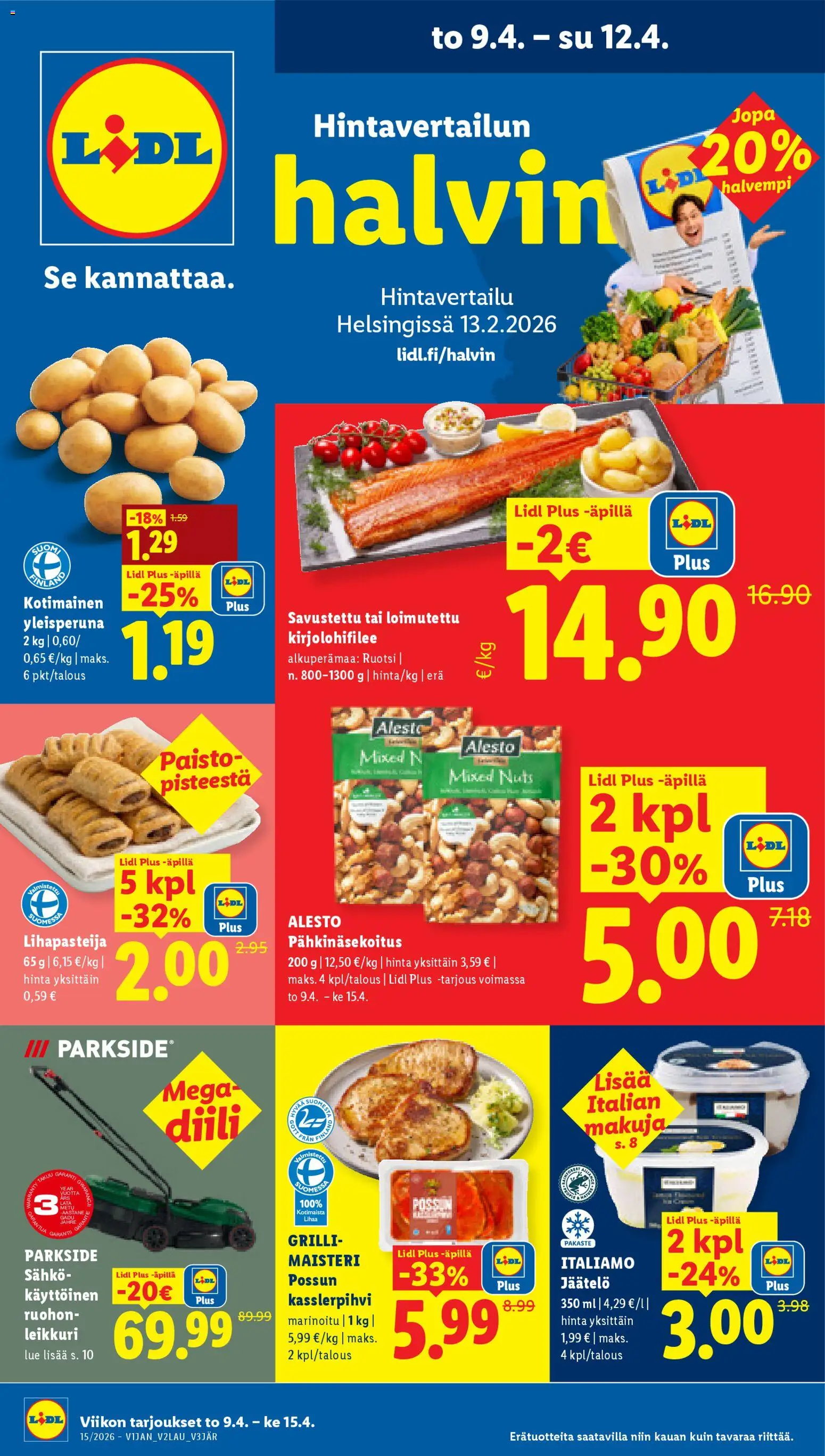 Kaupan Lidl Lidl tarjoukset - Helsinki esikatselu, voimassa 09/04/2026