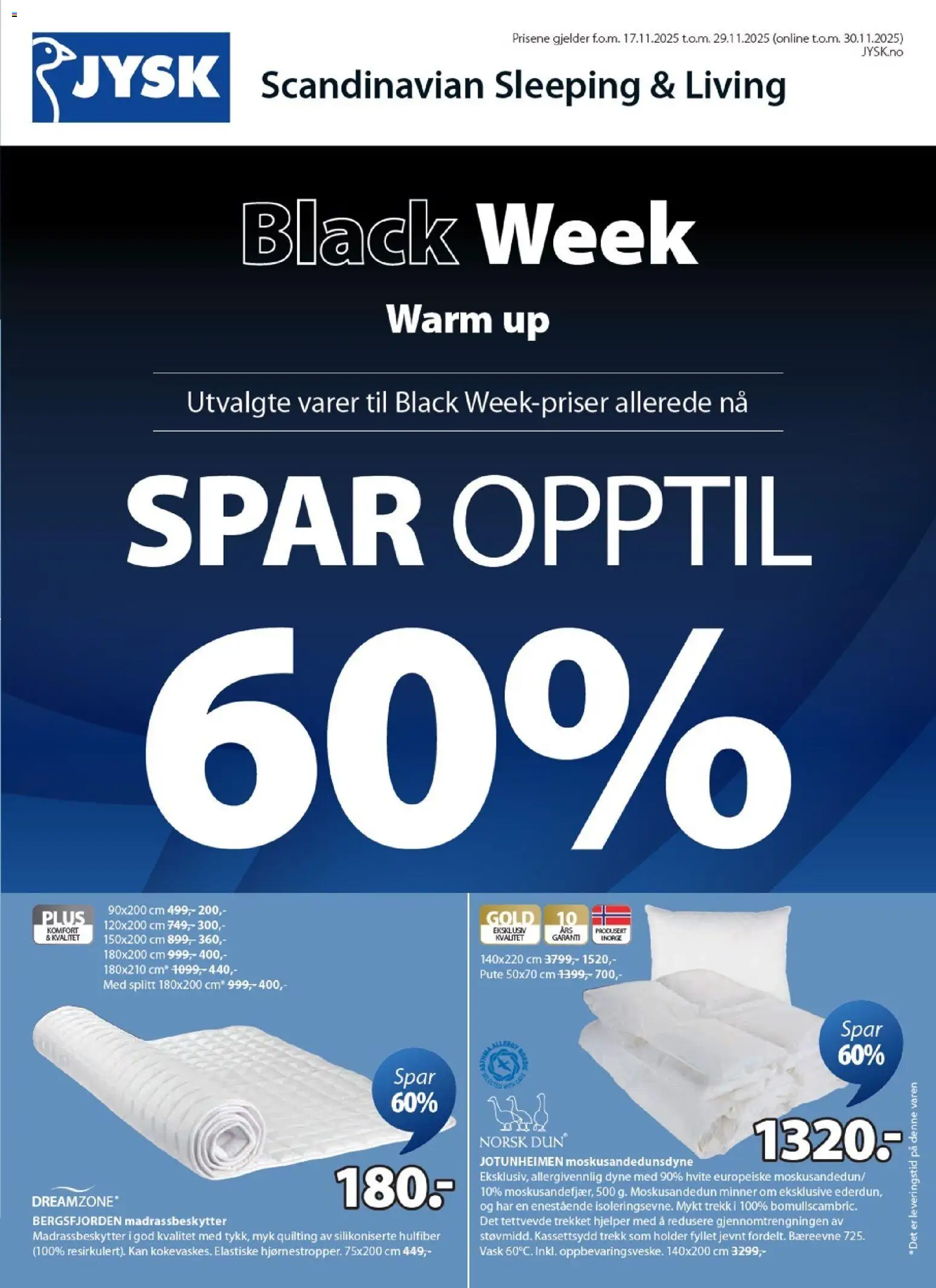 Forhåndsvis Black Friday fra butikk JYSK gyldig fra 17/11/2025