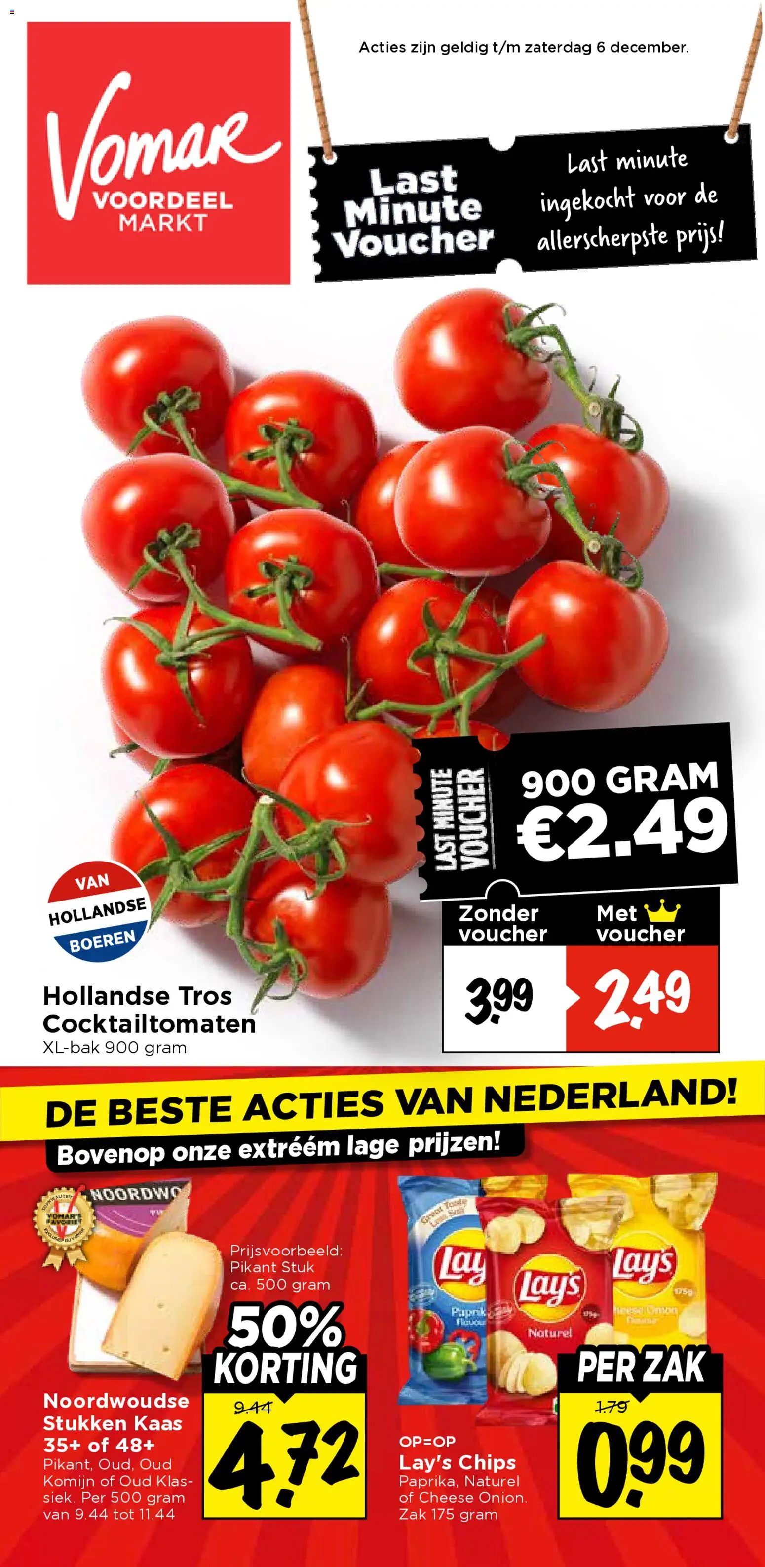 Voorbeeld van Online weekendfolder van winkel Vomar geldig vanaf 04-12-2025 - Kaas, Chips, Komijn, Zak