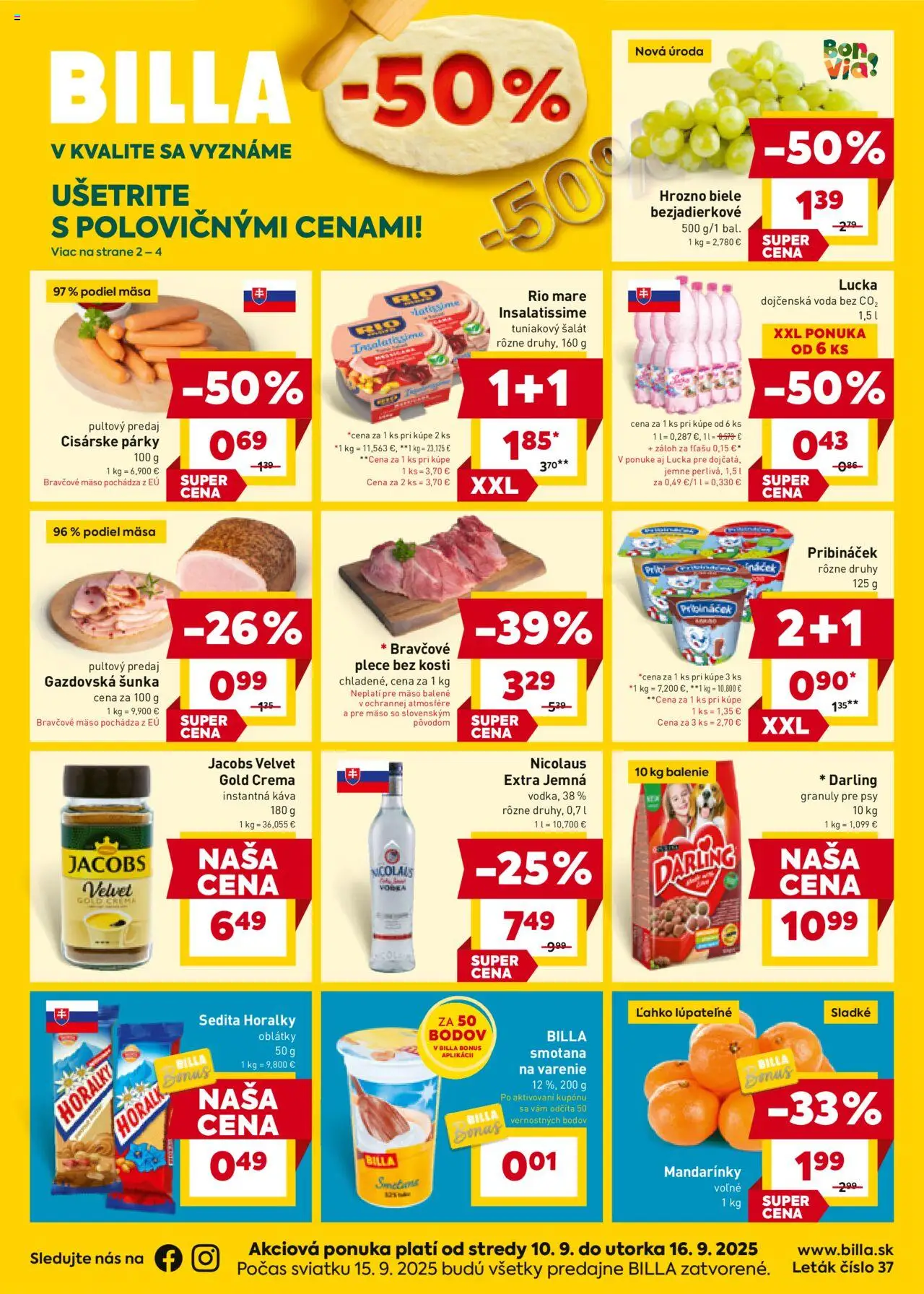Billa leták od 10.09.2025 > Akčná ponuka online