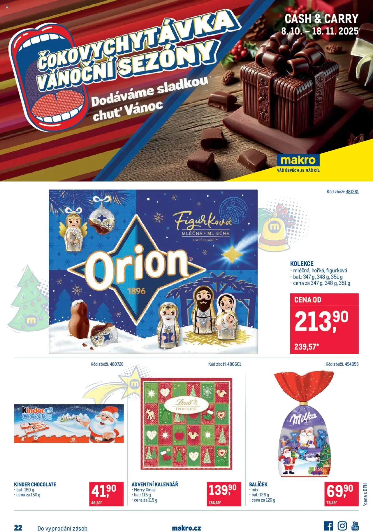 Makro Leták - Mikulášské čokolády od 08.10.2025 - Akce Makro