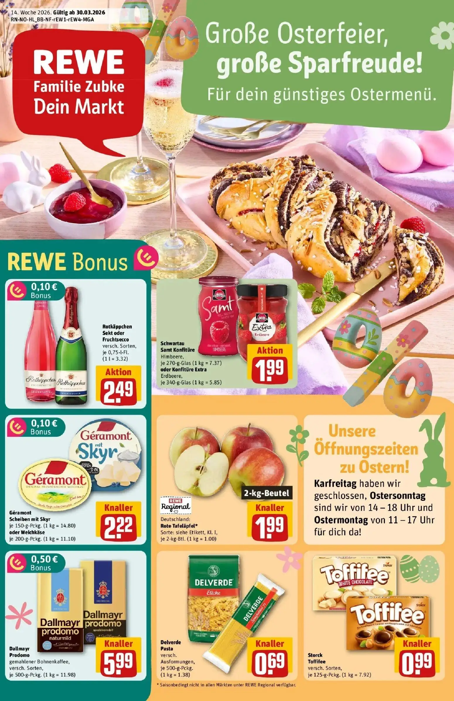 Vorschau von dem Prospekt des Geschäftes Rewe, gültig ab dem 30.03.2026