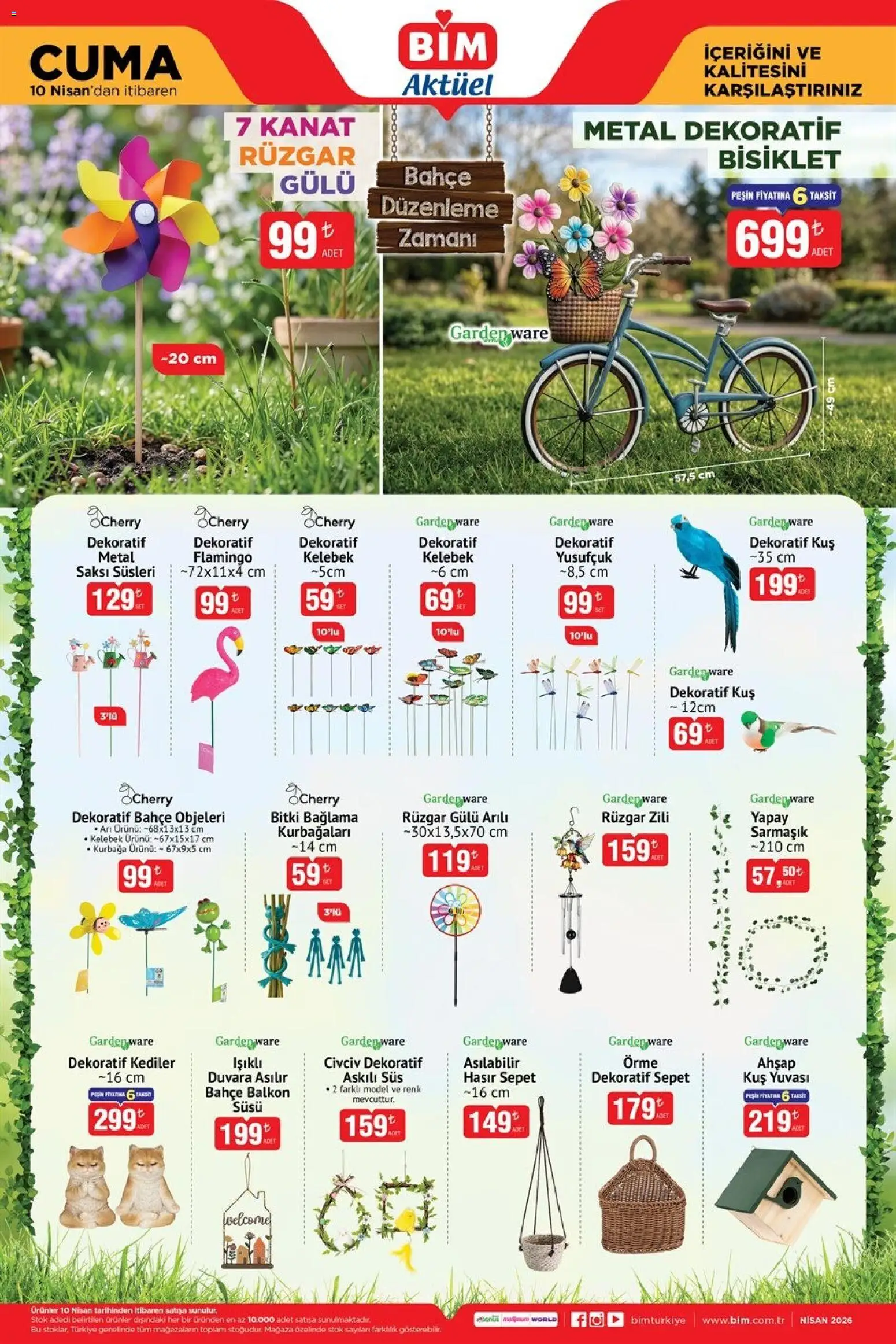 BİM BİM - Katalog Cuma 10.04.2026 - Broşürünün önizlemesi - Saksı, Sepet