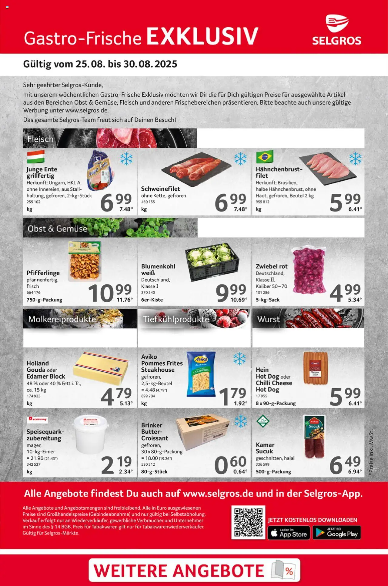 Selgros Gastro Angebote (vom 25.08.2025 - 30.08.2025)