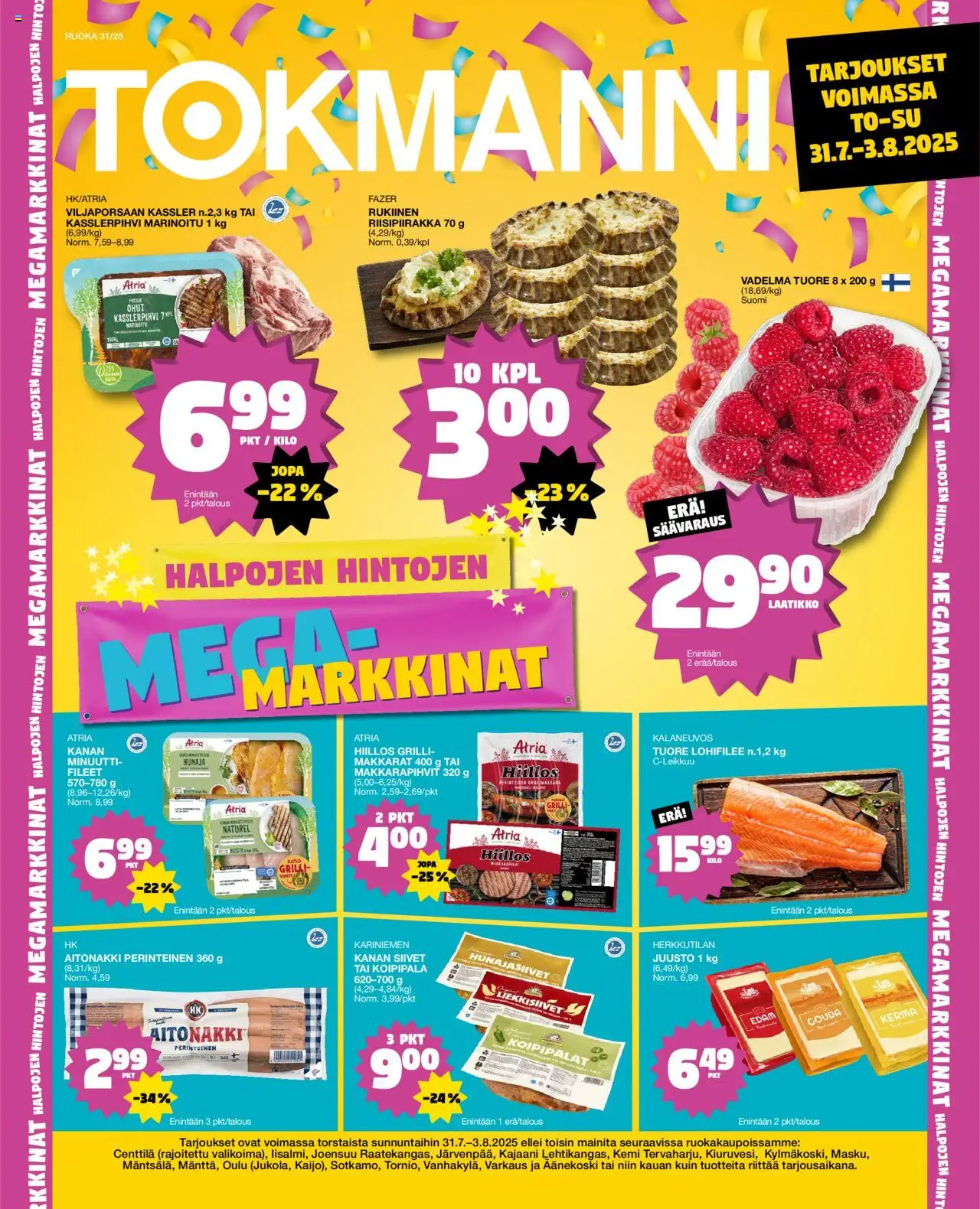 Tokmanni-kaupan Ruokatarjoukset voimassa 31/07/2025 - Sivulla 1