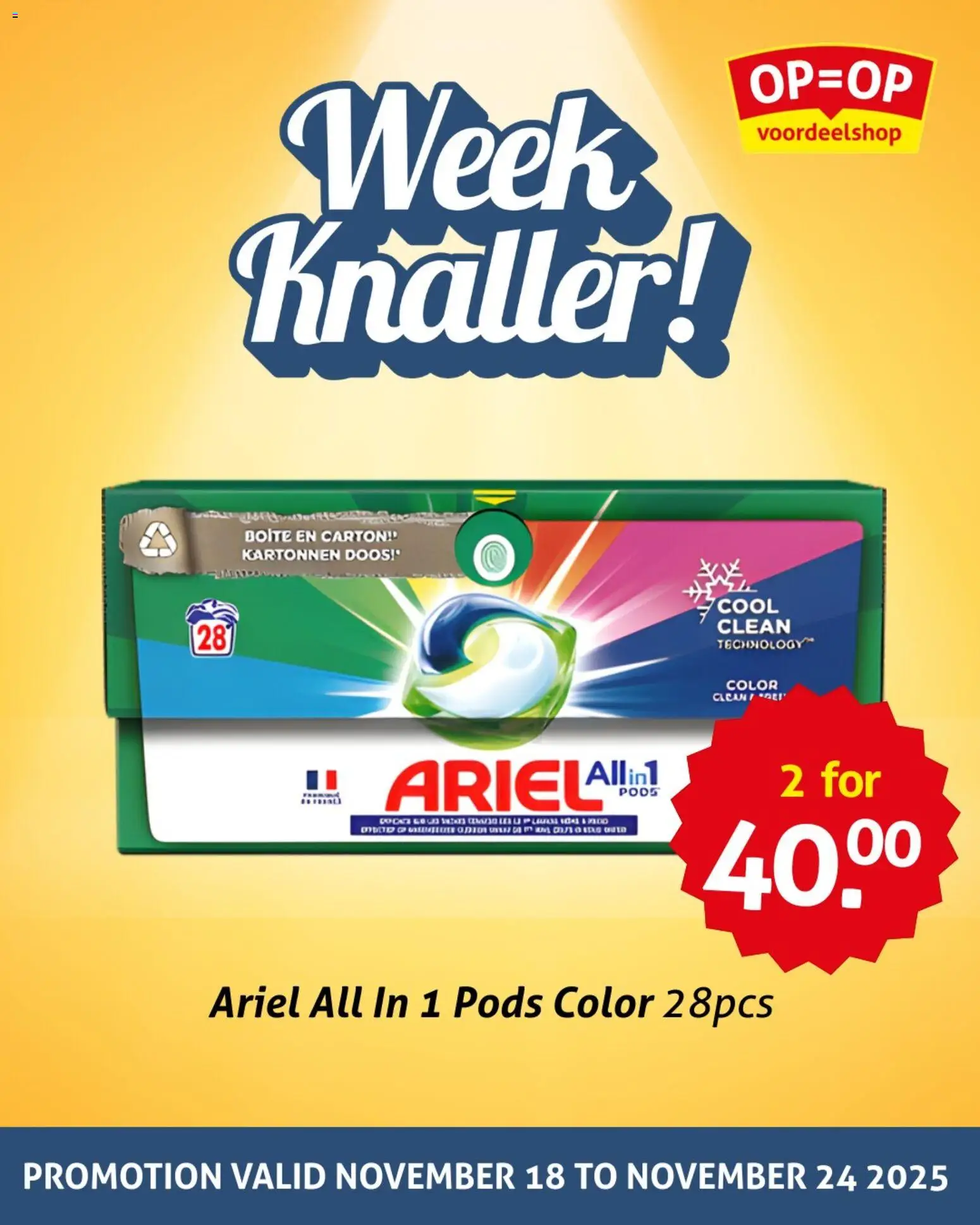 Voorbeeld van Folder van winkel OP is OP geldig vanaf 18-11-2025