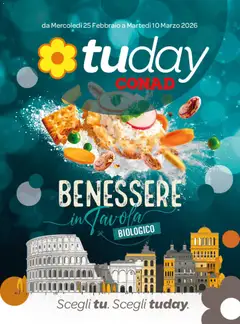 Anteprima dell'opuscolo Conad volantino Tuday Lazio dal negozio Conad valido da 25/02/2026