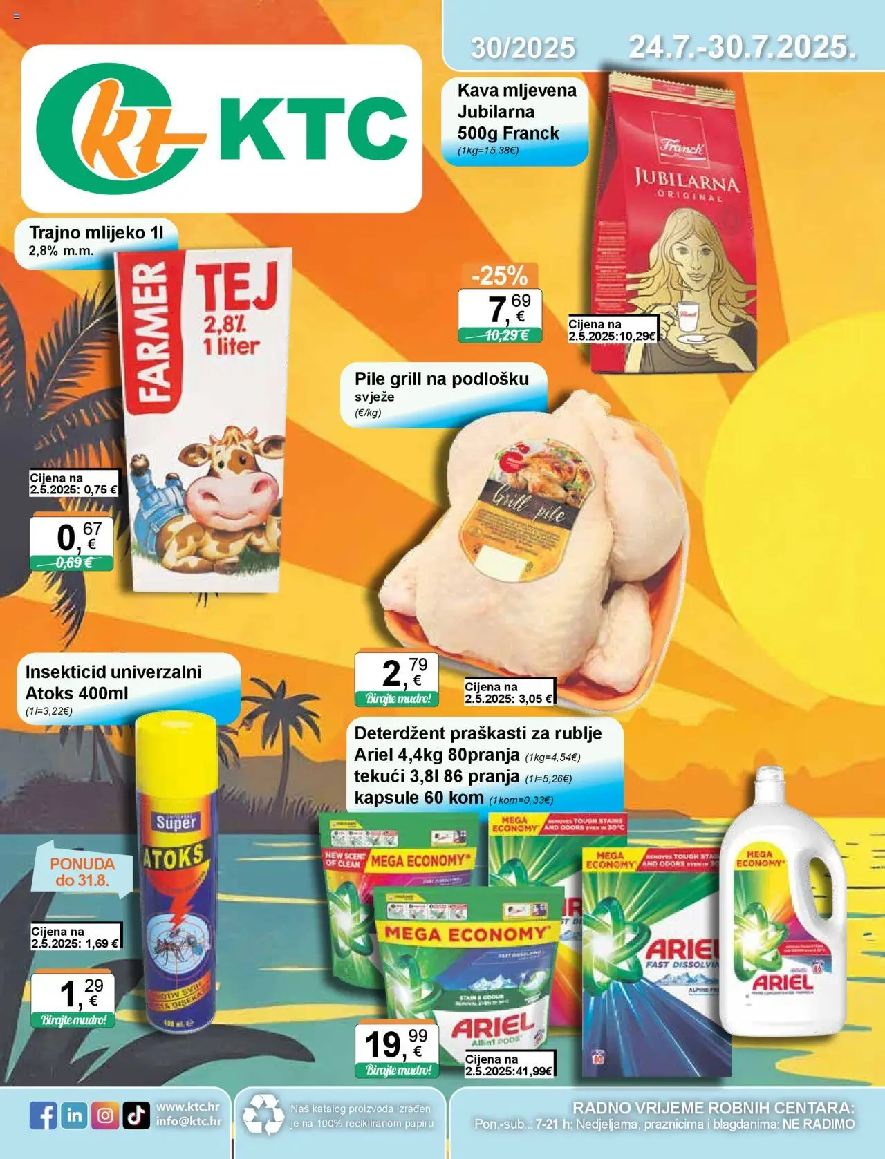 KTC aktualni Katalog vrijedi od 24.07.2025 - tjedna akcija broj stranice 1