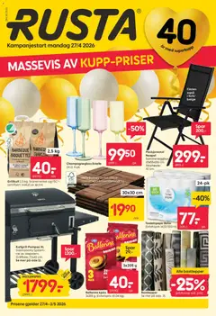 Forhåndsvis Rusta kundeavis fra butikk Rusta gyldig fra 27/04/2026