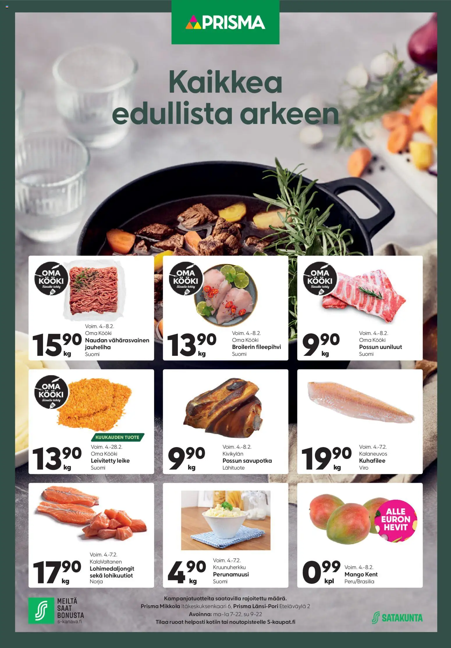 Kaupan Prisma Tarjoukset esikatselu, voimassa 04/02/2026