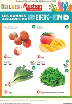 Voorbeeld van Les bons plans du week-end dans votre super ! van winkel Auchan geldig vanaf 11/12/2025