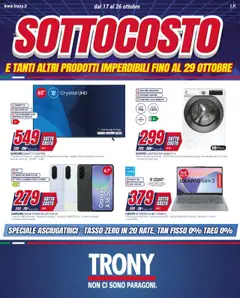 Anteprima dell'opuscolo Volantino Roma dal negozio Trony valido da 17/10/2025