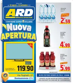 Anteprima dell'opuscolo Volantino Nuova apertura - Domusnovas dal negozio ARD Discount valido da 28/08/2025