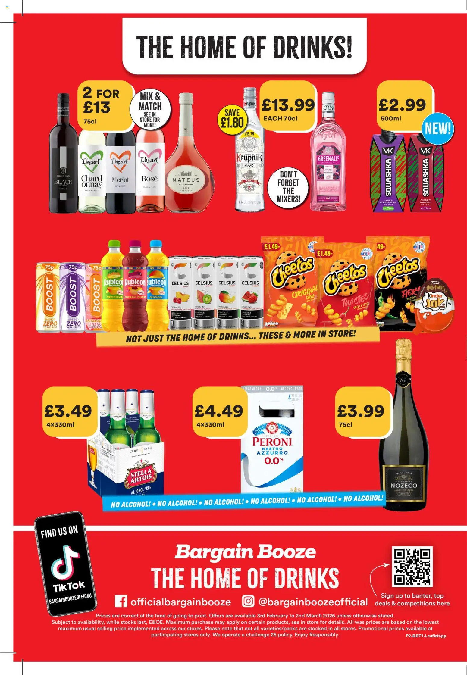 Preview of Bargain Booze Offers valid from 03/02/2026 - Mango, Cheese, Drinks, Alcohol, Energy drink