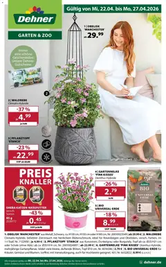 Vorschau von dem Prospekt des Geschäftes Dehner, gültig ab dem 22.04.2026