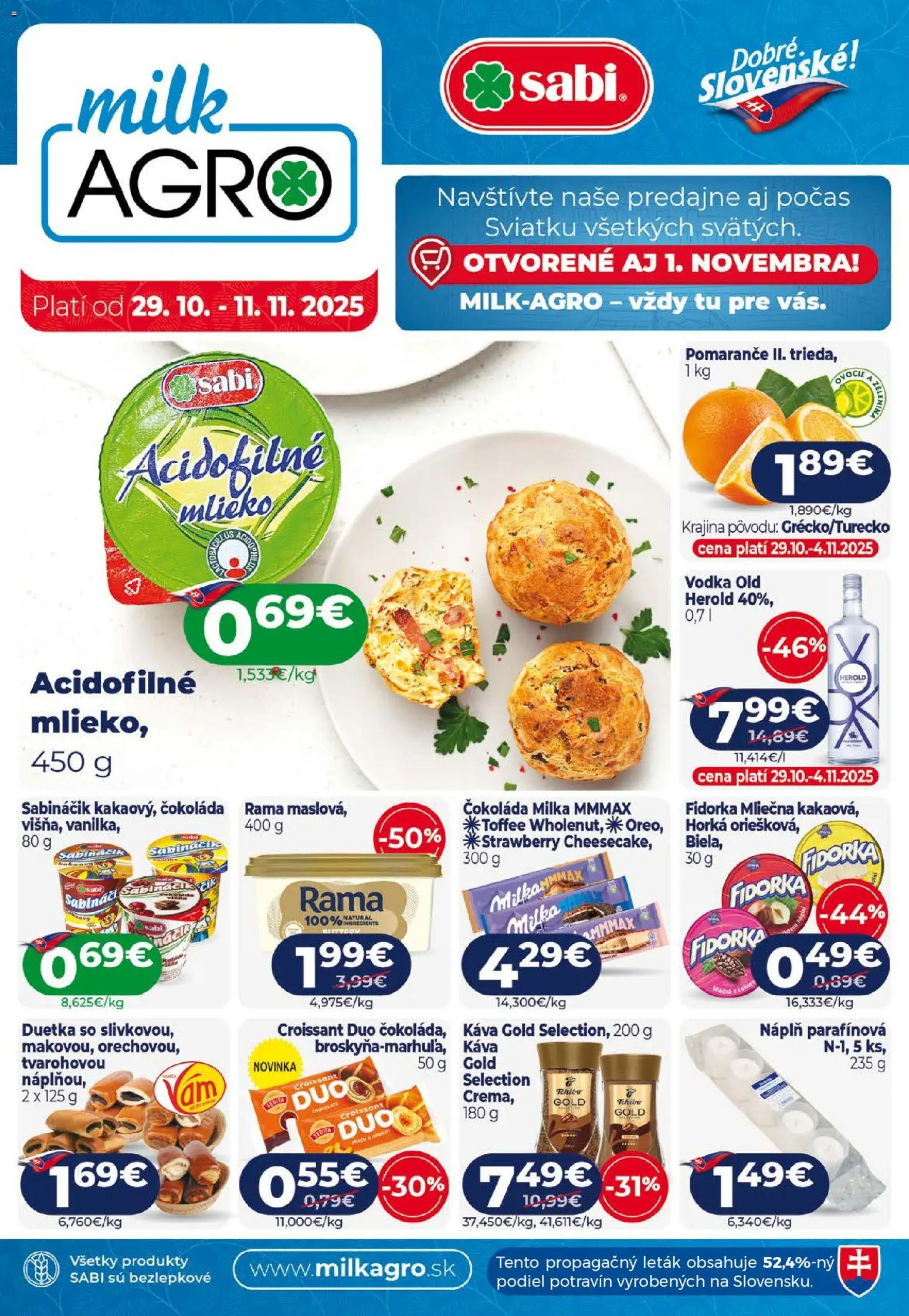 Náhľad Milk Agro letáku platného od 29.10.2025