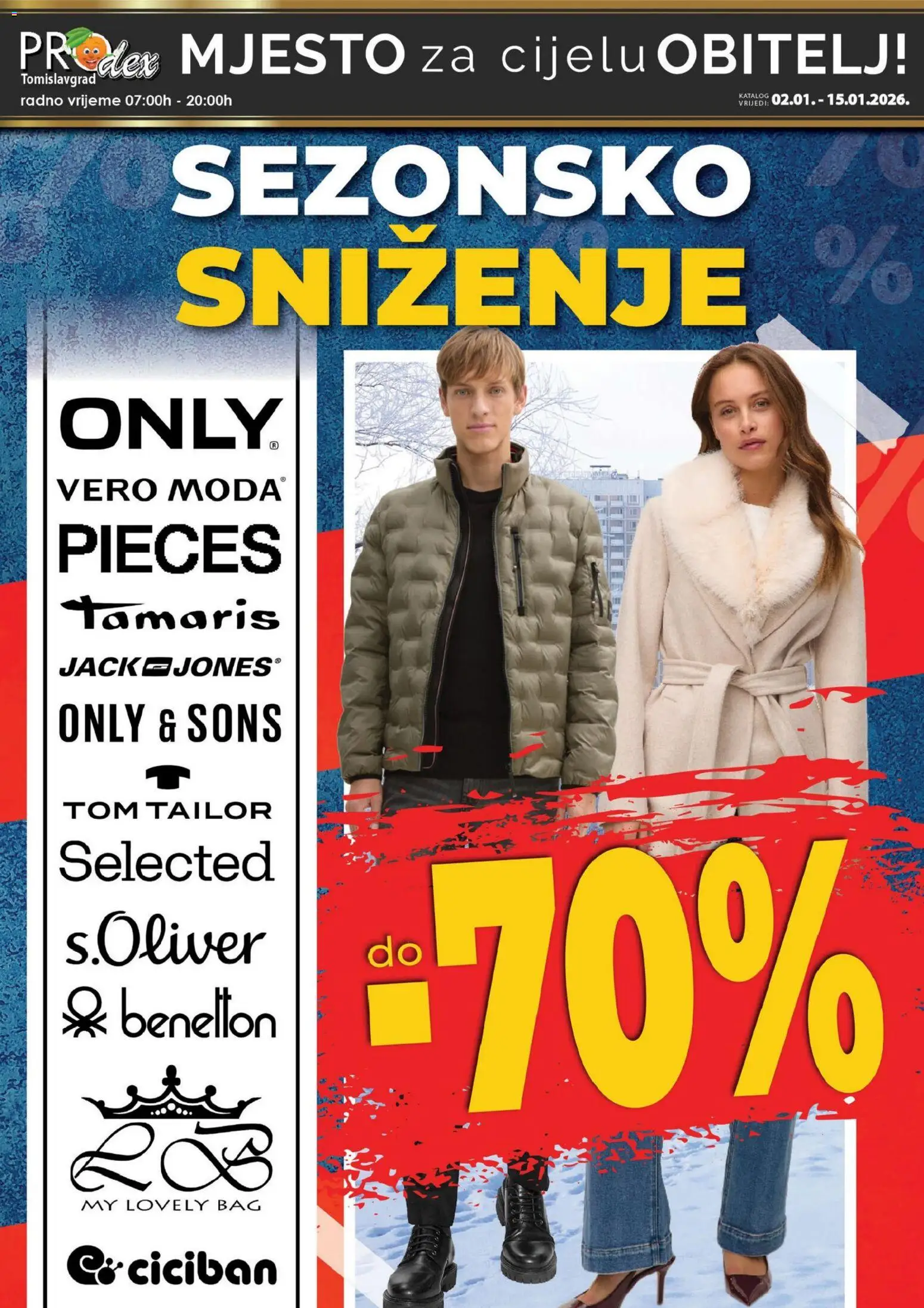Pregled letka Katalog trgovine Prodex vrijedi od 2026.01.02