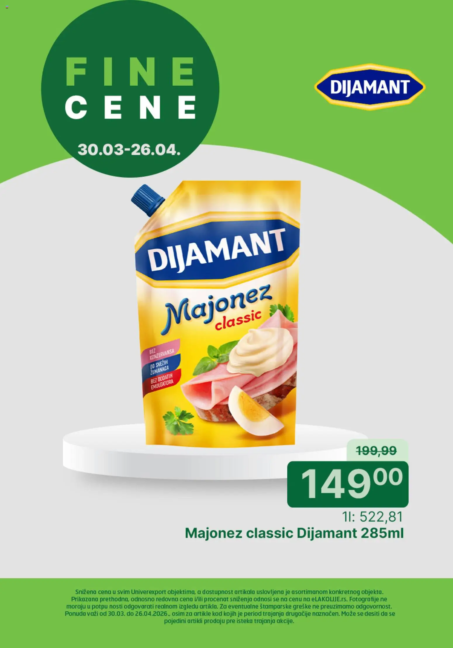 Pregled Univerexport kataloga - važi od 30.03.2026 - Majonez