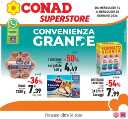 Anteprima dell'opuscolo Convenienza Grande dal negozio Conad valido da 14/01/2026