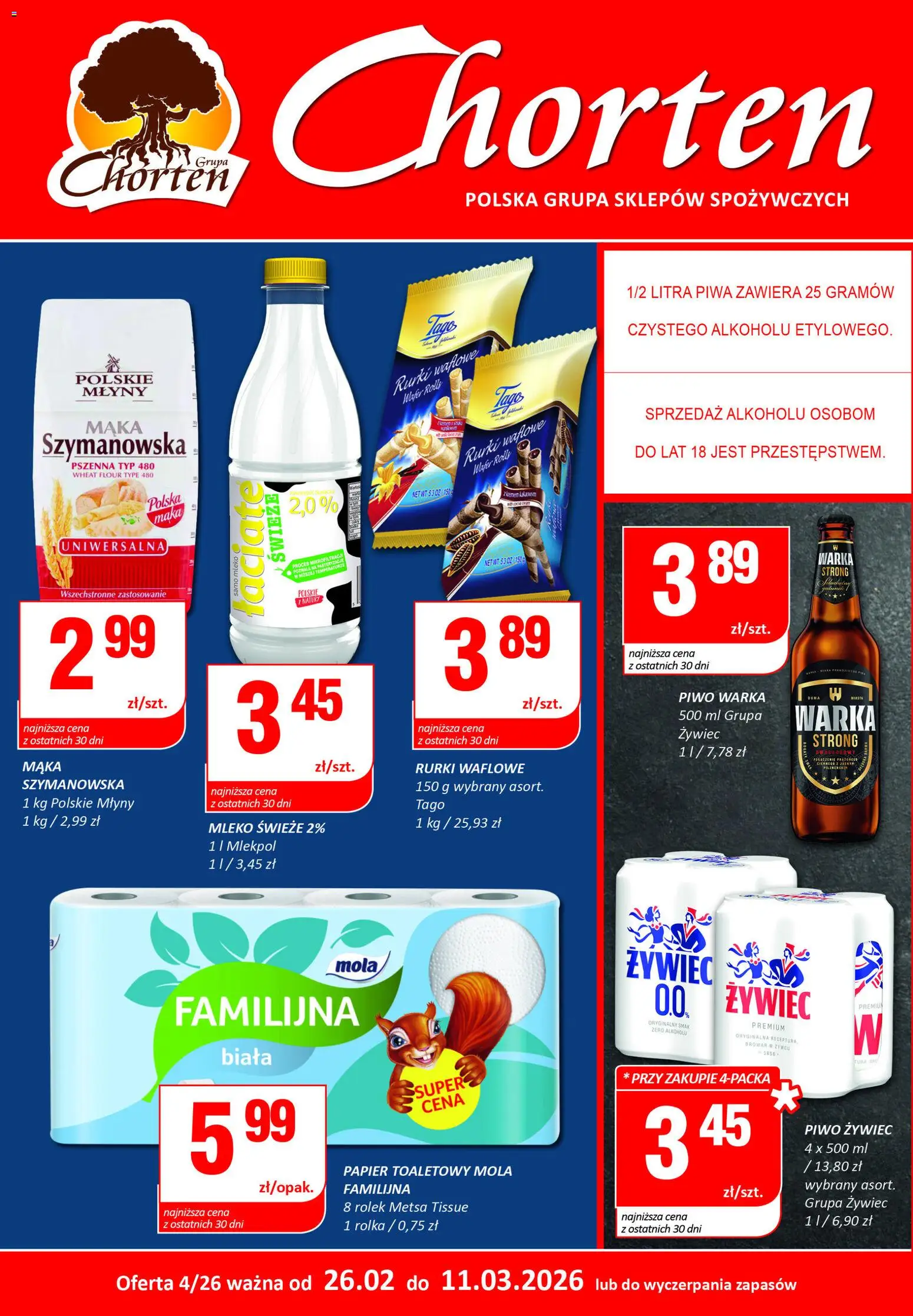 Pogląd gazetki "Plakat" ze sklepu Chorten ważnej od 26.02.2026