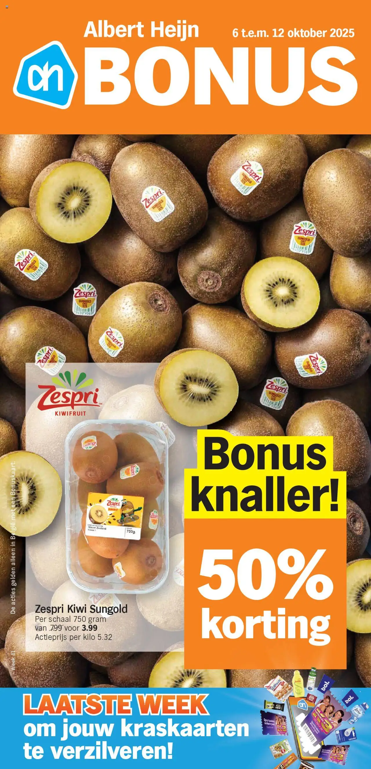 Albert Heijn shop Folder week / de la semaine 41 geldig vanaf 06/10/2025 - Paginanummer 1