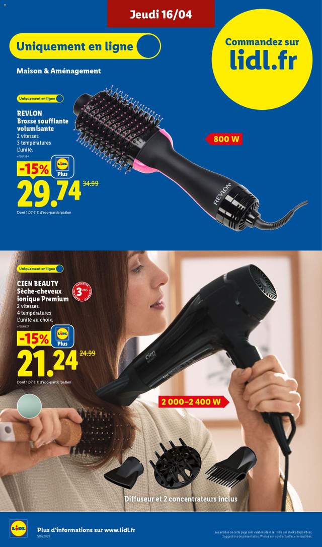 Nouveau catalogue Lidl à partir du 16/04