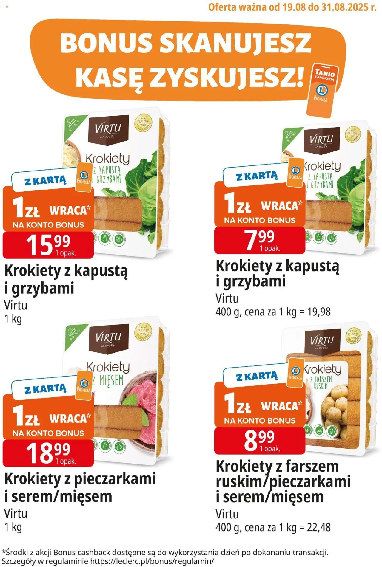 E.Leclerc Kupony dodatkowe od 19.08.2025 - Nowa Gazetka - Numer strony 1