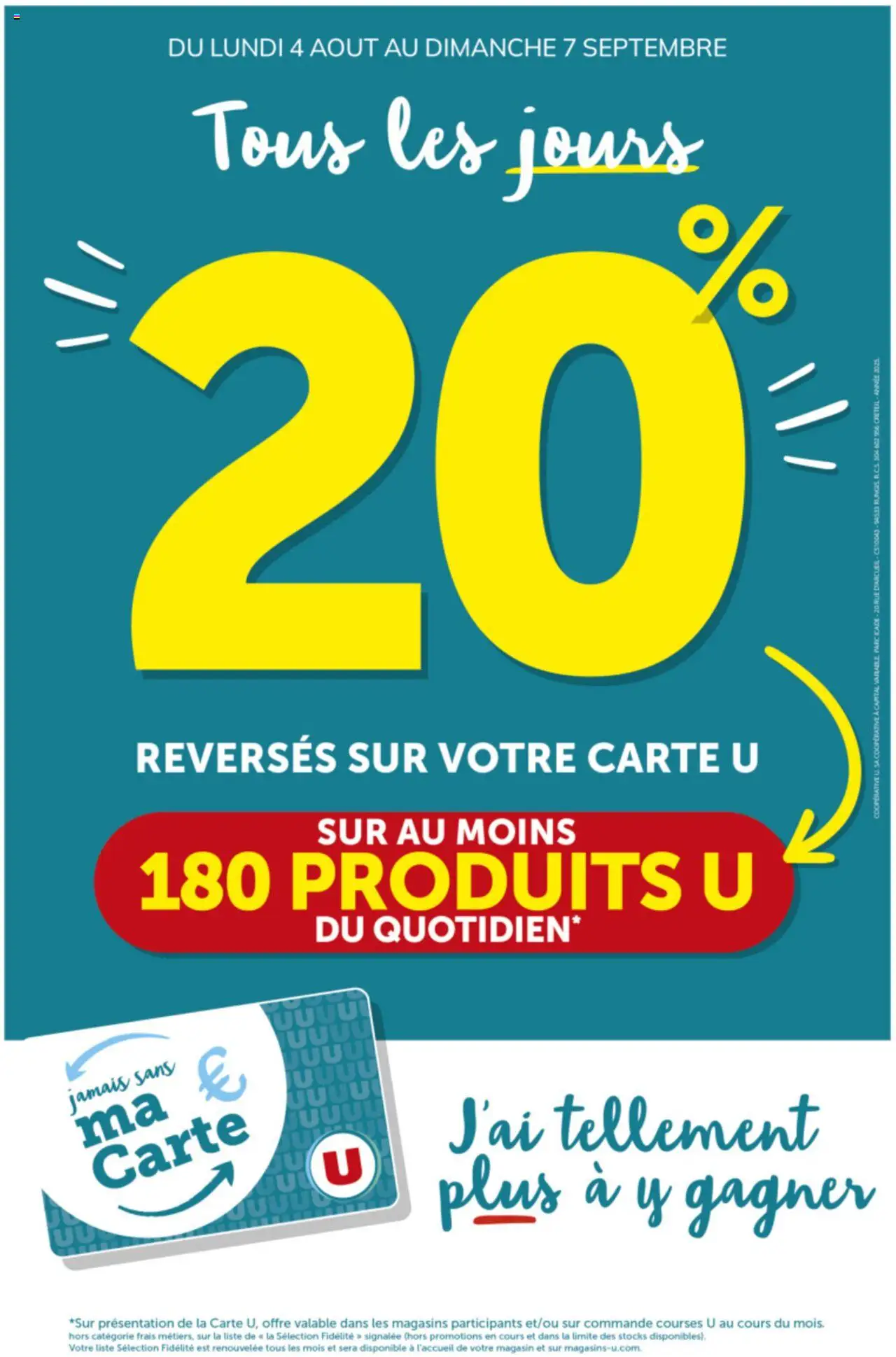 Ma sélection Carte U août de la boutique Hyper U valable du 04/08/2025 - Page numéro 1