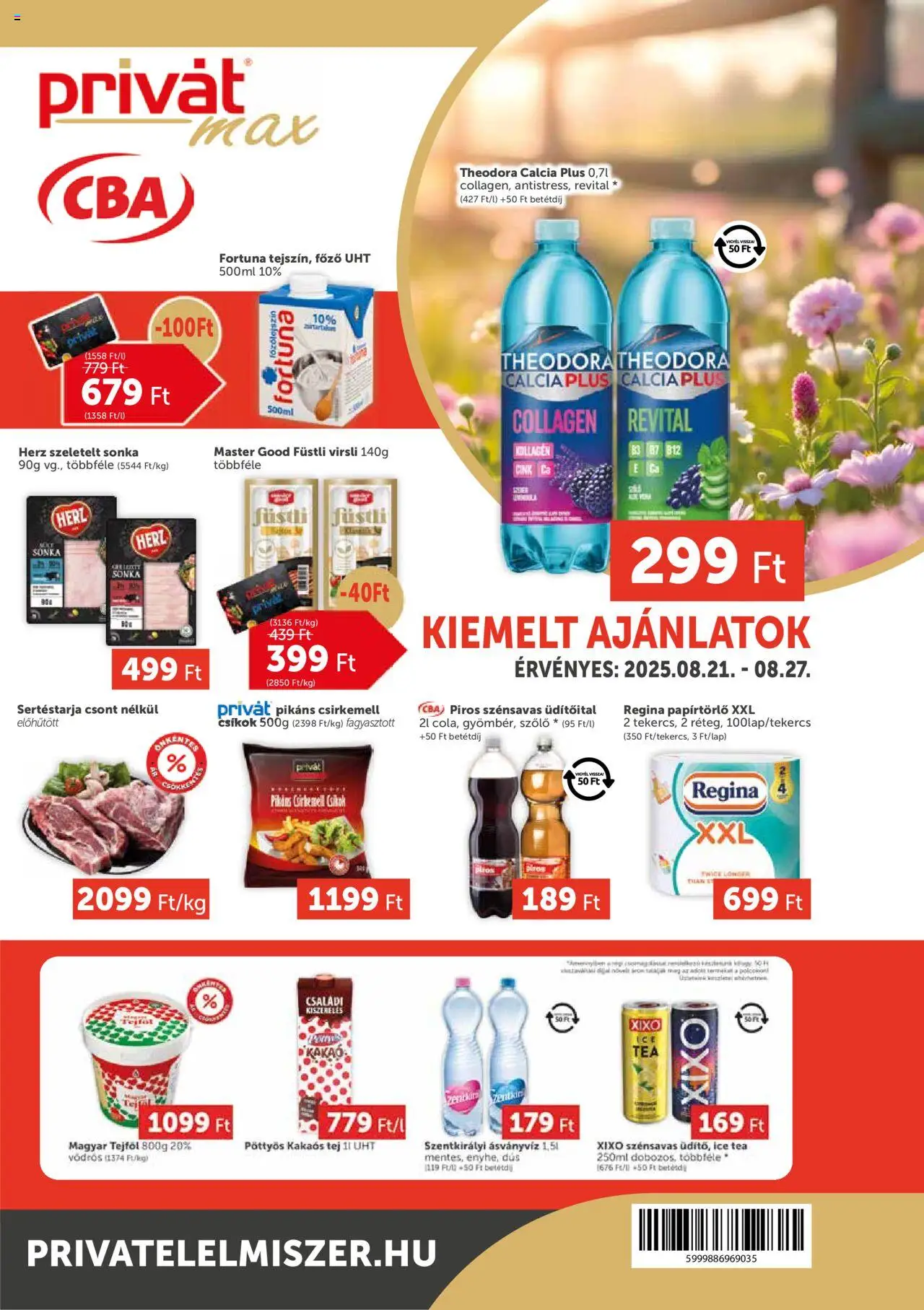PRIVÁT aktuális szórólap, érvényes 2025.08.21.-től - 1 oldal