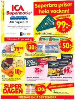 Förhandsgranska reklamblad Stockholm Globen från butik ICA Supermarket gäller från 15/09/2025