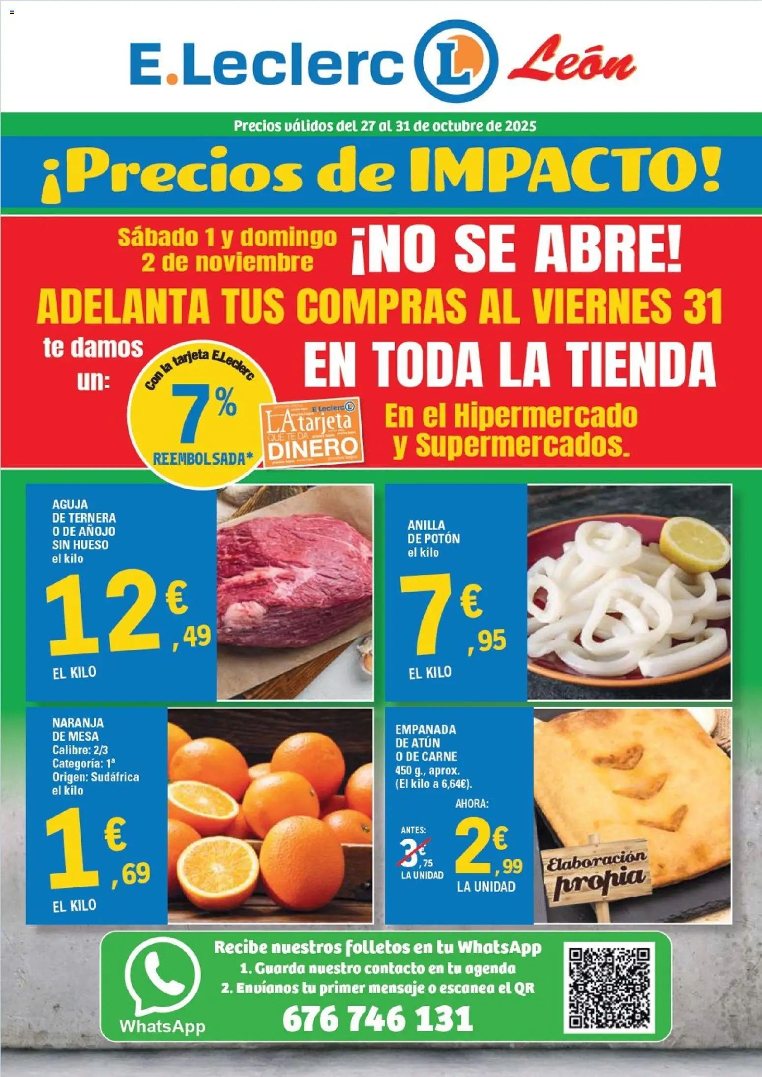 E.Leclerc Folleto > 27/10 - 31/10/2025 > Ofertas