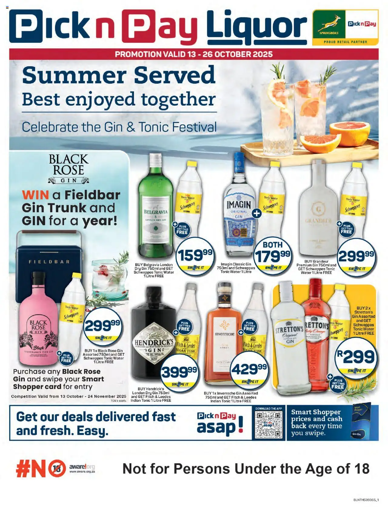 Pick n Pay Liquor Specials from 13/10 - 26/10/2025 > Promotions