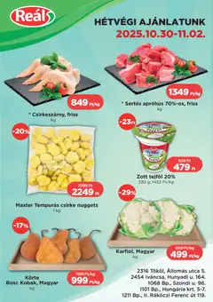Reál - Bevásárló hétvége - Pest megye megtekintése, amely érvényes 2025.10.30.-től