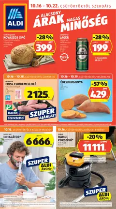 Aldi - Akciós újság Aldi megtekintése, amely érvényes 2025.10.16.-től