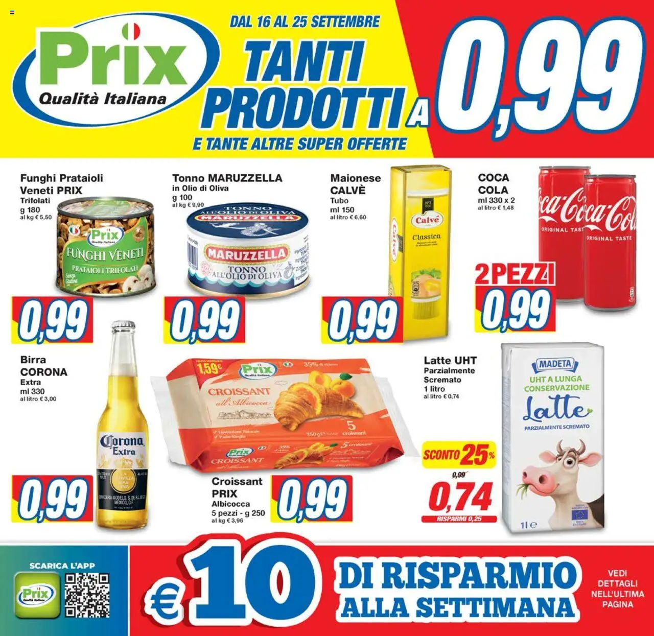 Volantino Prix valido da 16/09/2025 numero di pagina 1