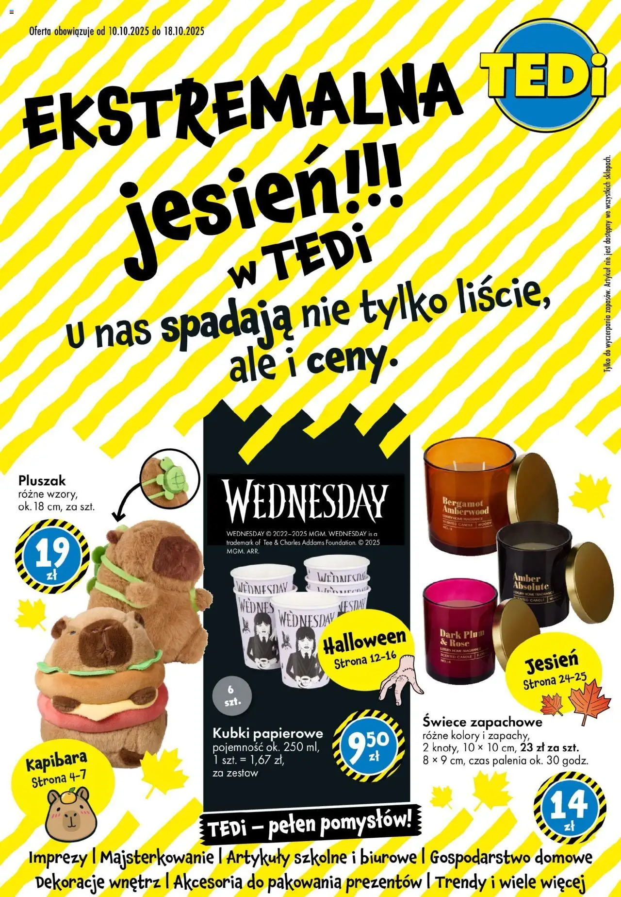 Pogląd gazetki "Gazetka" ze sklepu TEDi ważnej od 10.10.2025 - Świece, Dekoracje, Artykuły szkolne