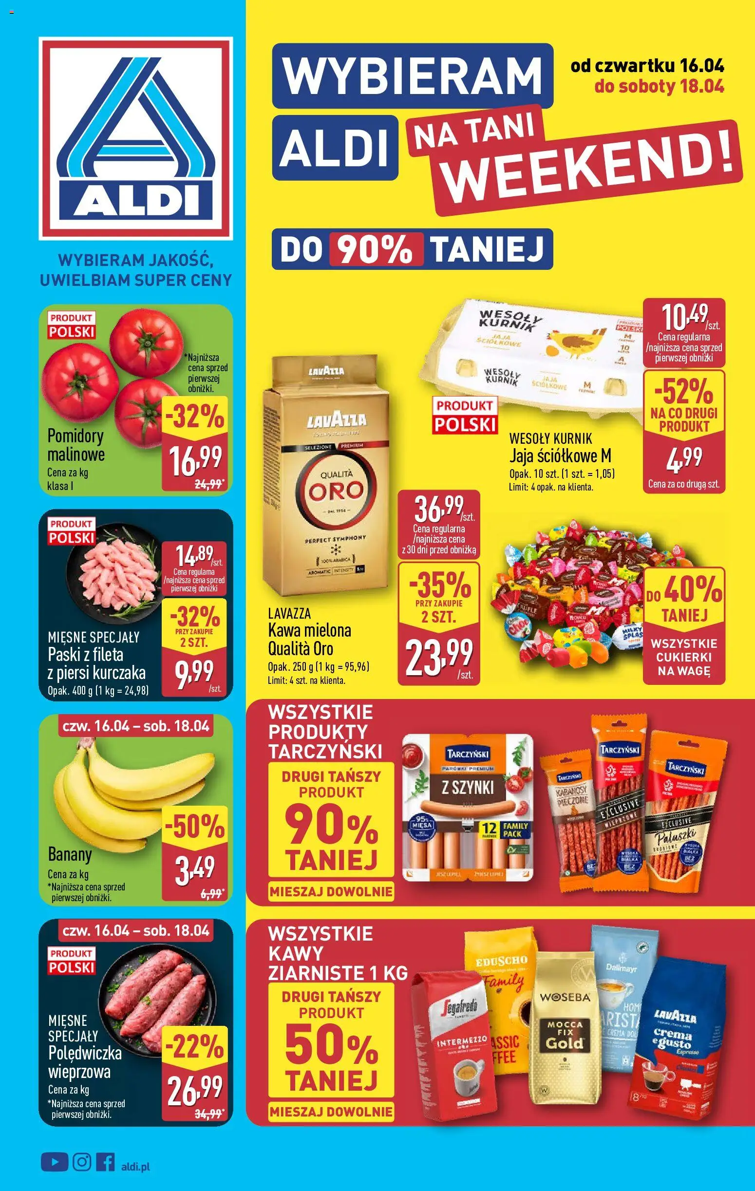 Náhled nabídky: Aldi Polsko Aldi Polsko leták - Oferta weekendowa platný od 16.04.2026