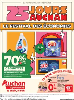 Prévisualisation de Auchan - 25 jours Auchan supers du magasin Auchan formulaire valide 21/04/2026