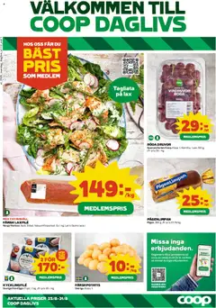 Förhandsgranska reklamblad Aktuella reklamblad Coop Daglivs från butik Coop Daglivs gäller från 25/08/2025