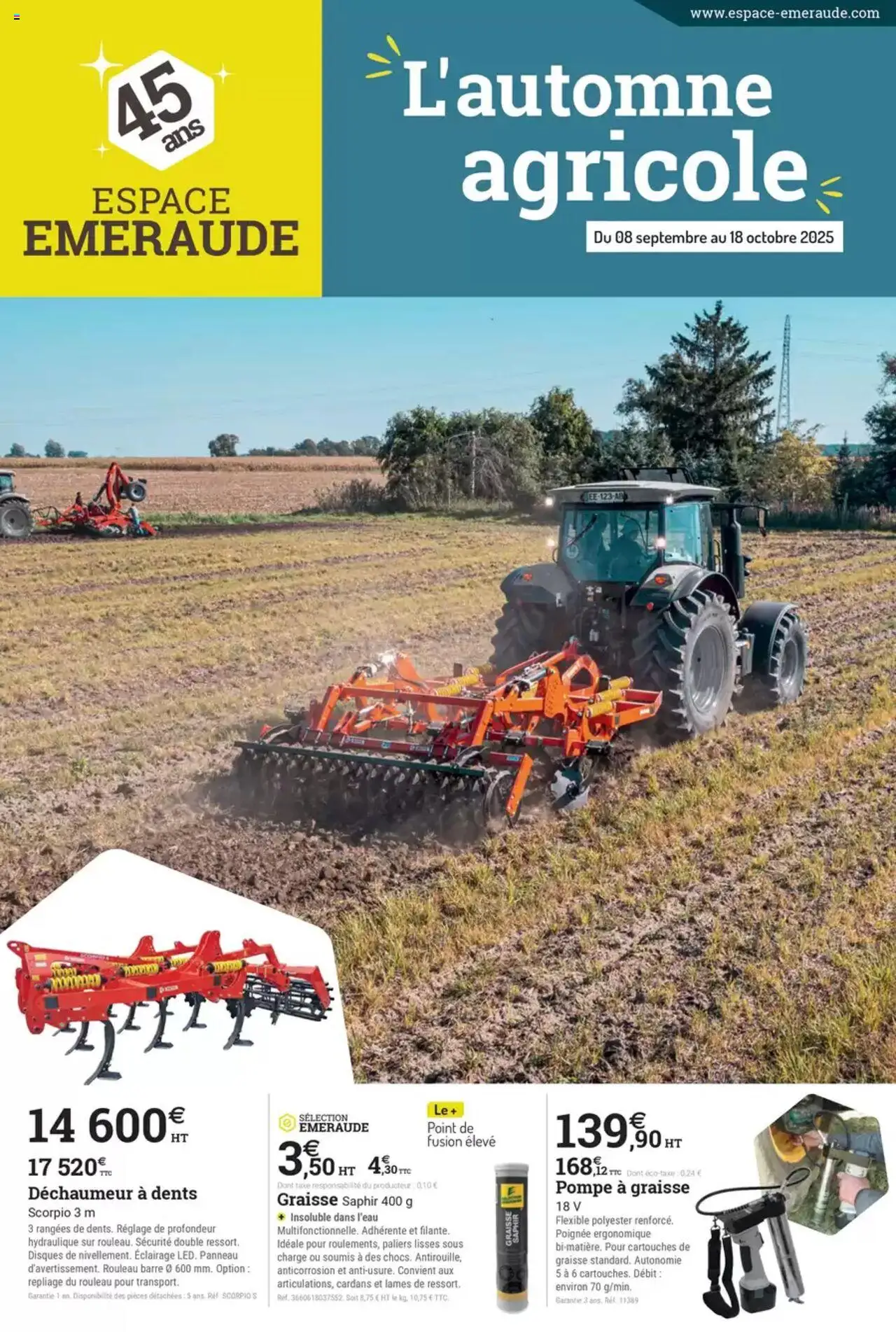 Catalogue de la boutique Espace Emeraude valable du 08/09/2025 - Page numéro 1 - Éclairage, Rouleau