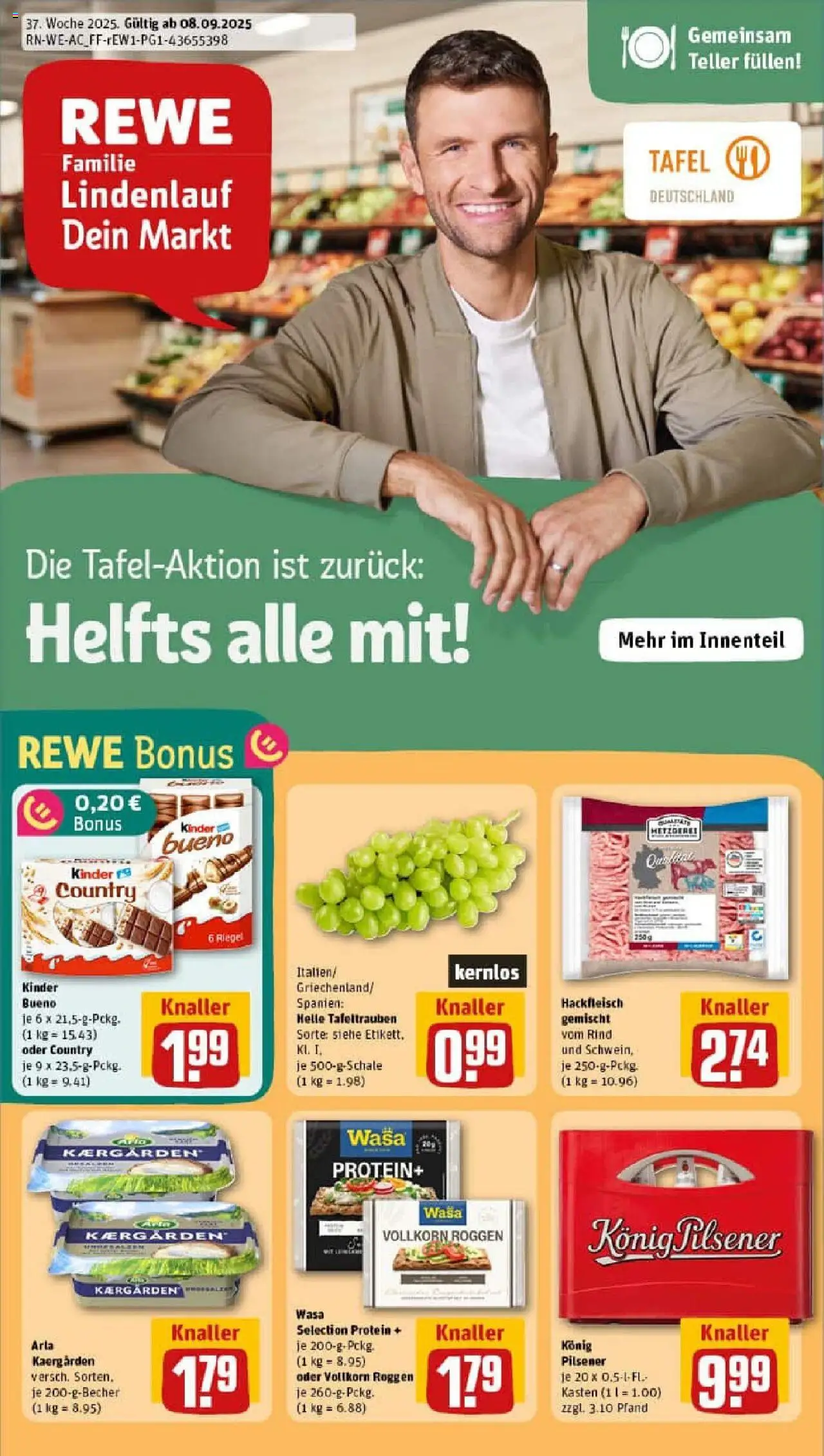 REWE Prospekt ab 07.09.2025 nächste Woche - Prospekt Hückelhoven / Hilfarth	