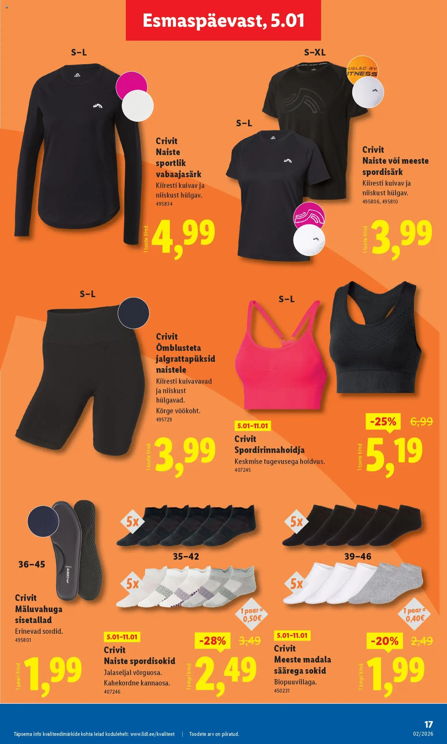 Lidl kliendilehe eelvaade alates 2026.01.05