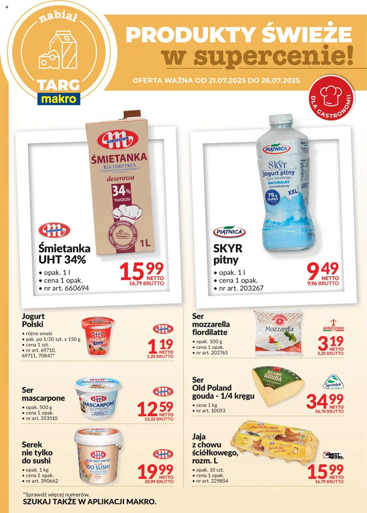 Makro Oferta świeża w super cenach od 21.07.2025 - Nowa Gazetka - Numer strony 1