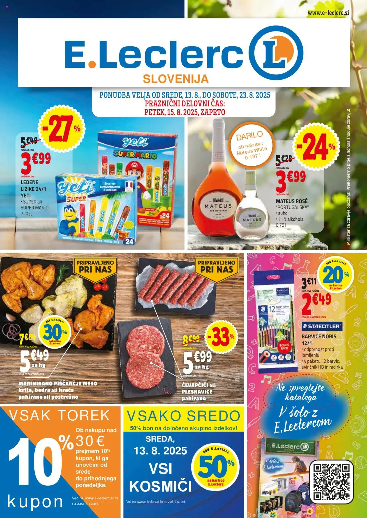 E.leclerc Katalog od 13.08.2025 - aktualna ponudba - stran 1